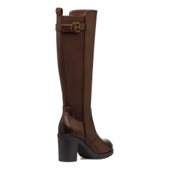 Stivali alti con tacco 8,5 cm marroni da donna Lora Ferres
