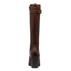 Stivali alti con tacco 8,5 cm marroni da donna Lora Ferres