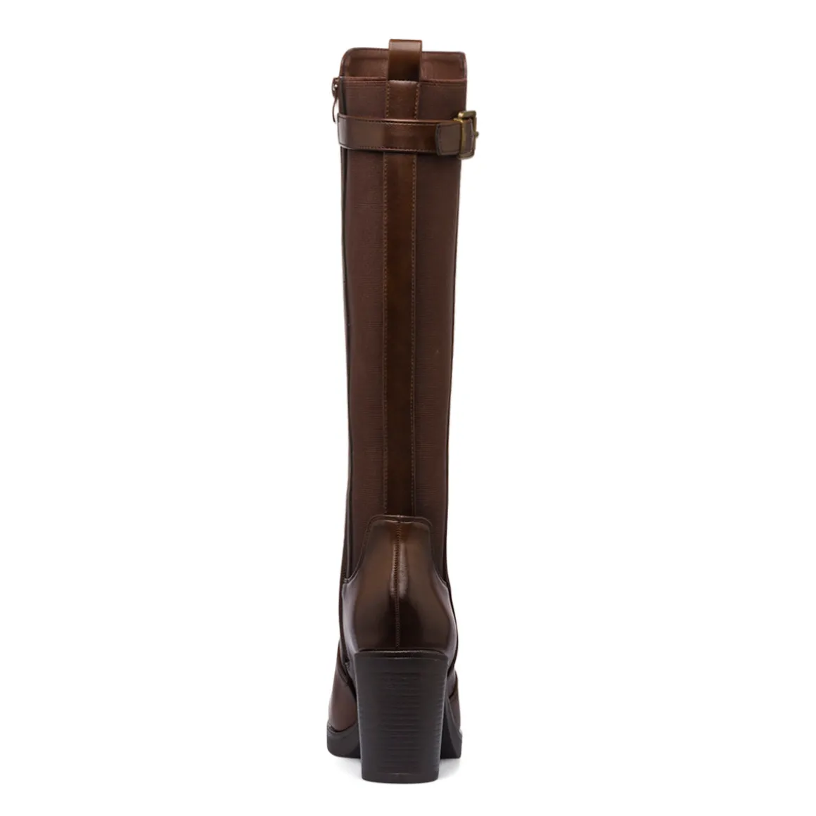 Stivali alti con tacco 8,5 cm marroni da donna Lora Ferres
