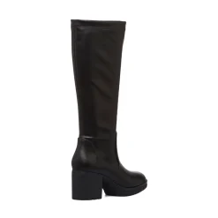 Stivali alti neri comfort da Donna con tacco a blocco 7 cm P Soft