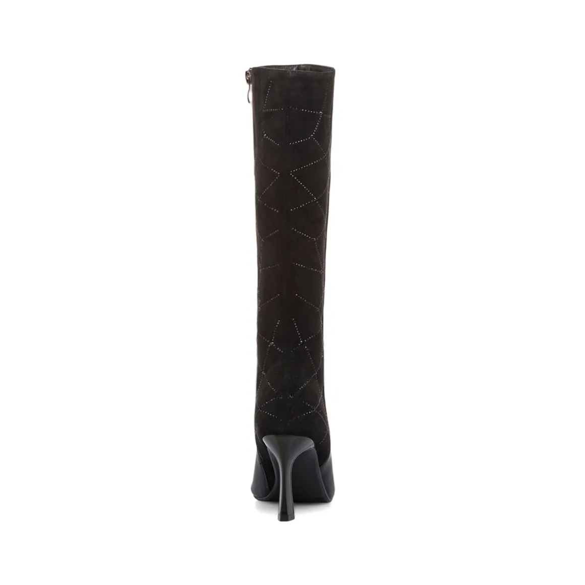 Stivali alti neri da Donna con strass e tacco 8 cm Lora Ferres