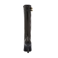 Stivali alti neri da Donna con tacco 9 cm e fibbie Lora Ferres