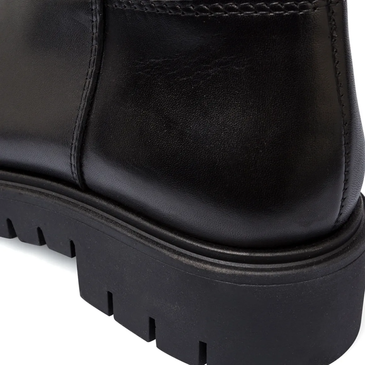 Stivali alti neri da donna in pelle P Essentials