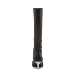 Stivali alti neri da Donna con tacco bianco 7 cm Lora Ferres