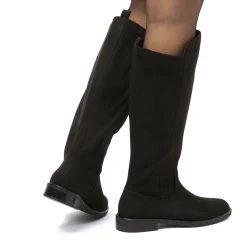 Stivali alti neri da Donna in similpelle effetto scamosciato Swish Jeans