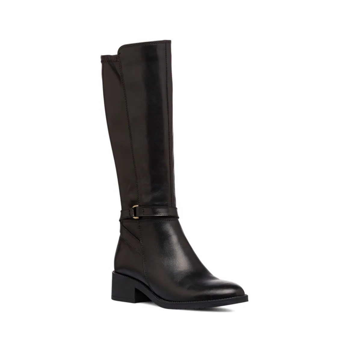 Stivali alti neri da donna in pelle P Essentials