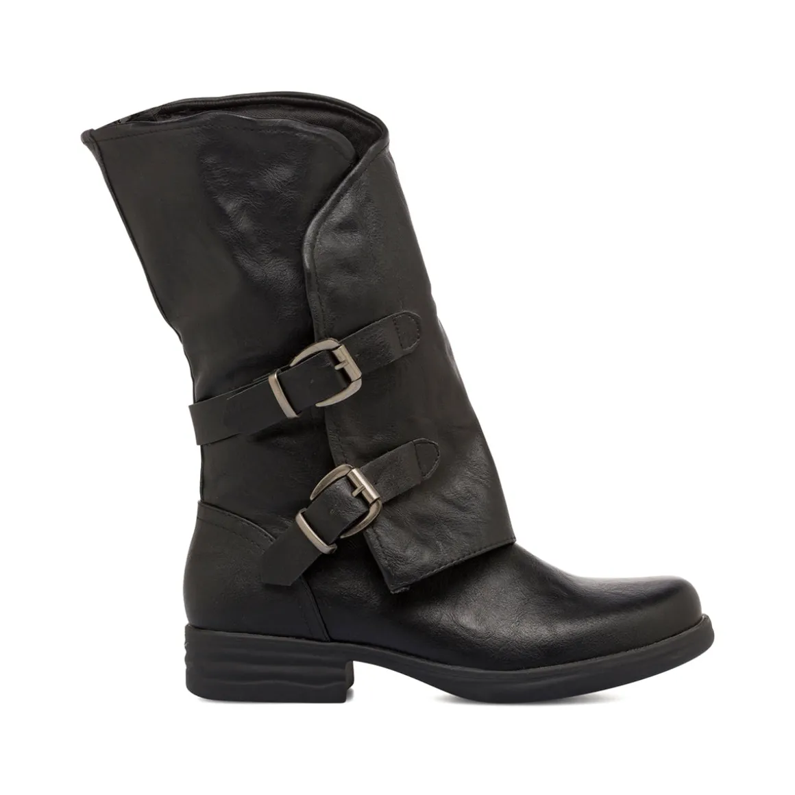 Stivali Biker con risvolto neri da Donna con fibbie Lora Ferres
