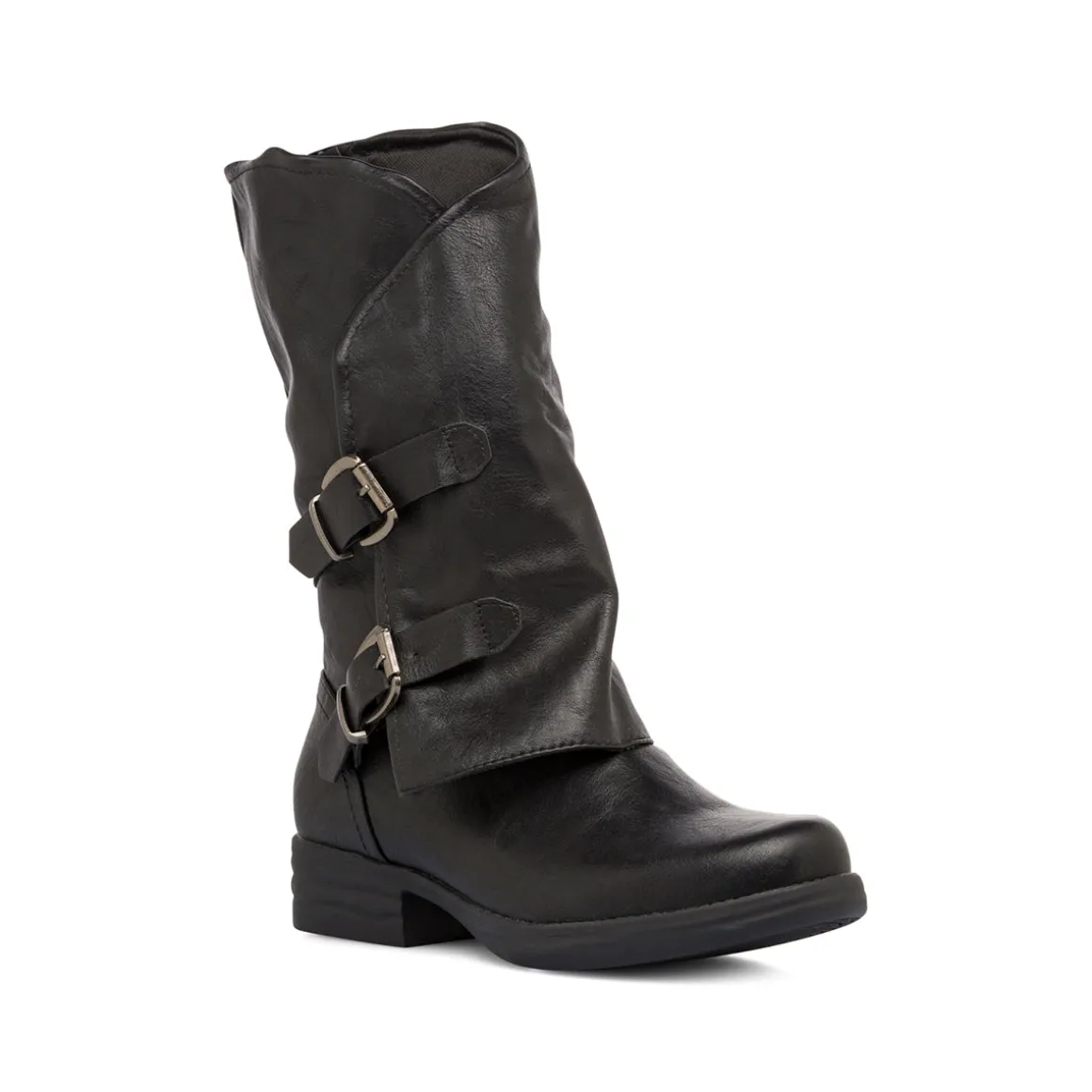 Stivali Biker con risvolto neri da Donna con fibbie Lora Ferres