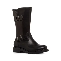 Stivali Biker neri da Donna con fibbie Lora Ferres