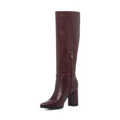 Stivali bordeaux da Donna con tacco alto 8 cm e cinturino Lora Ferres