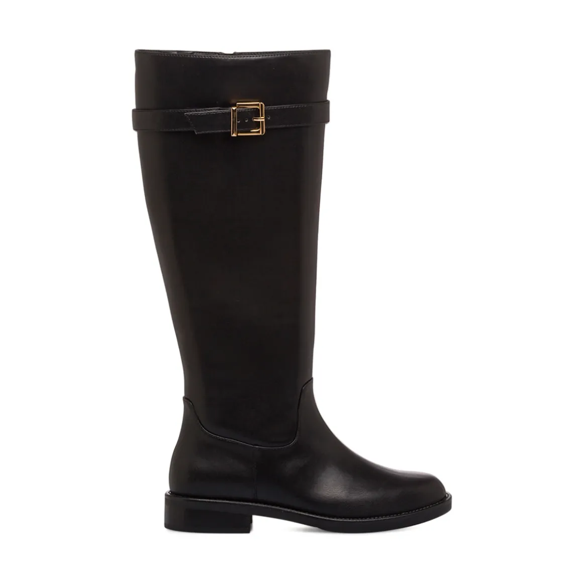 Stivali da donna neri con cinturino e fibbia color oro Swish Jeans