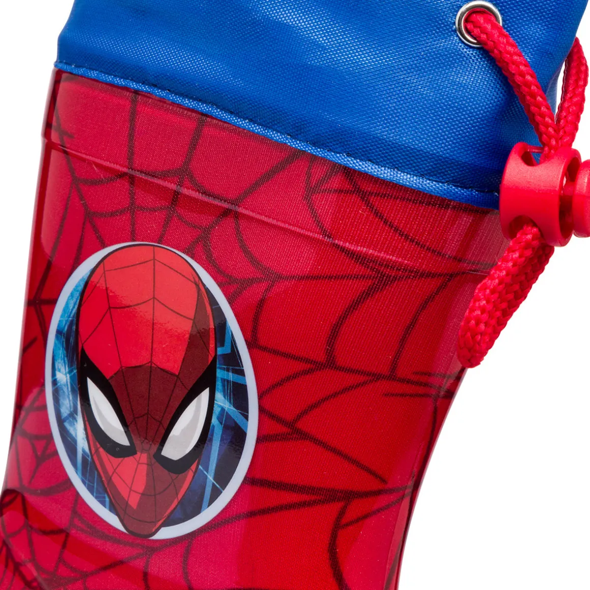 Stivali da pioggia rossi e blu da bambino Spiderman