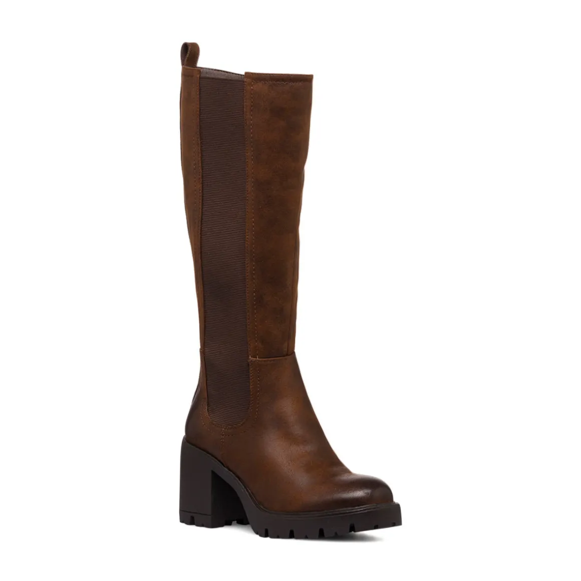 Stivali marroni con tacco 8 cm da Donna Lora Ferres