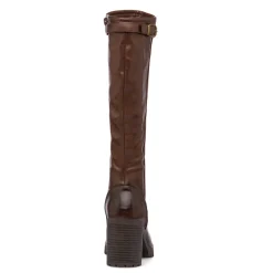 Stivali marroni da Donna con fibbia e tacco 8,5 cm Lora Ferres