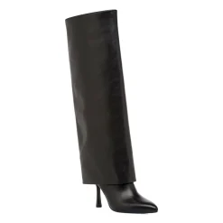Stivali neri da Donna con tacco stiletto 9 cm e risvolto Lora Ferres