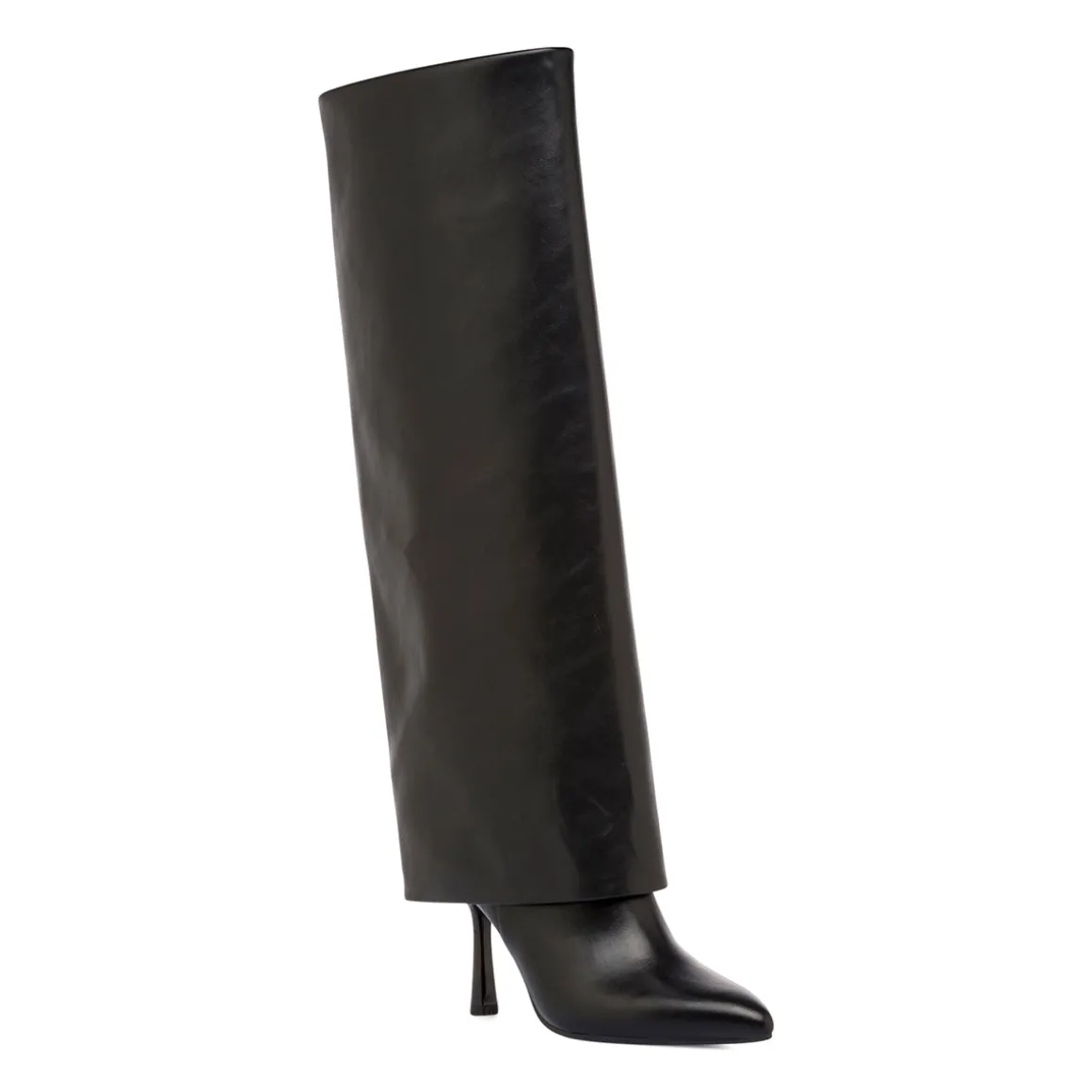 Stivali neri da Donna con tacco stiletto 9 cm e risvolto Lora Ferres