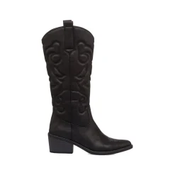 Stivali texani camperos neri da Donna con ricami Swish Jeans