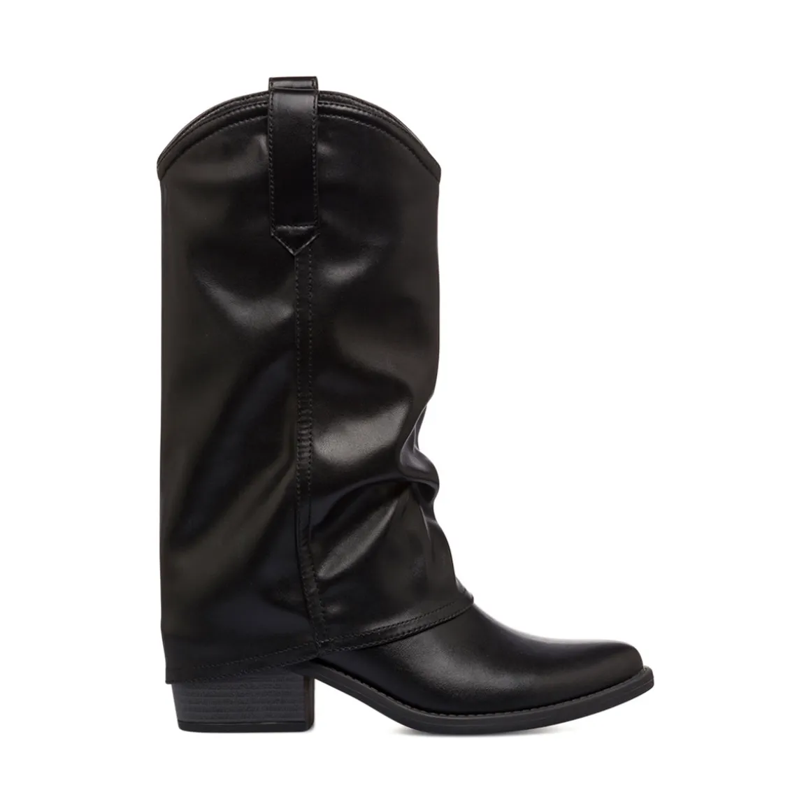 Stivali texani con risvolto neri da Donna con tacco 6 cm Swish Jeans