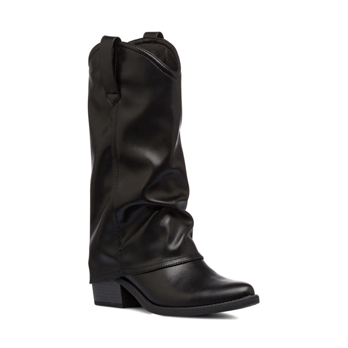Stivali texani con risvolto neri da Donna con tacco 6 cm Swish Jeans