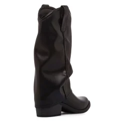 Stivali Texani neri da Donna effetto stropicciato Swish Jeans