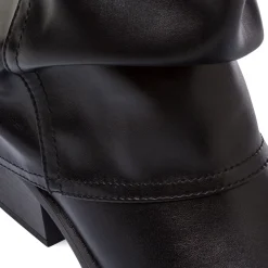Stivali Texani neri da Donna effetto stropicciato Swish Jeans