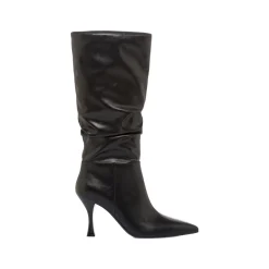 Stivalialti slouchy neri da Donna con tacco 7,5 cm Lora Ferres