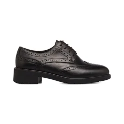 Stringate chunky da donna nere con allacciatura derby Primopiano