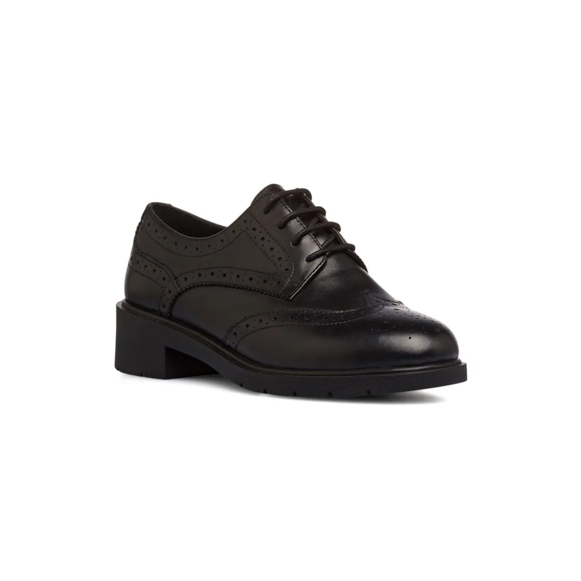 Stringate chunky da donna nere con allacciatura derby Primopiano