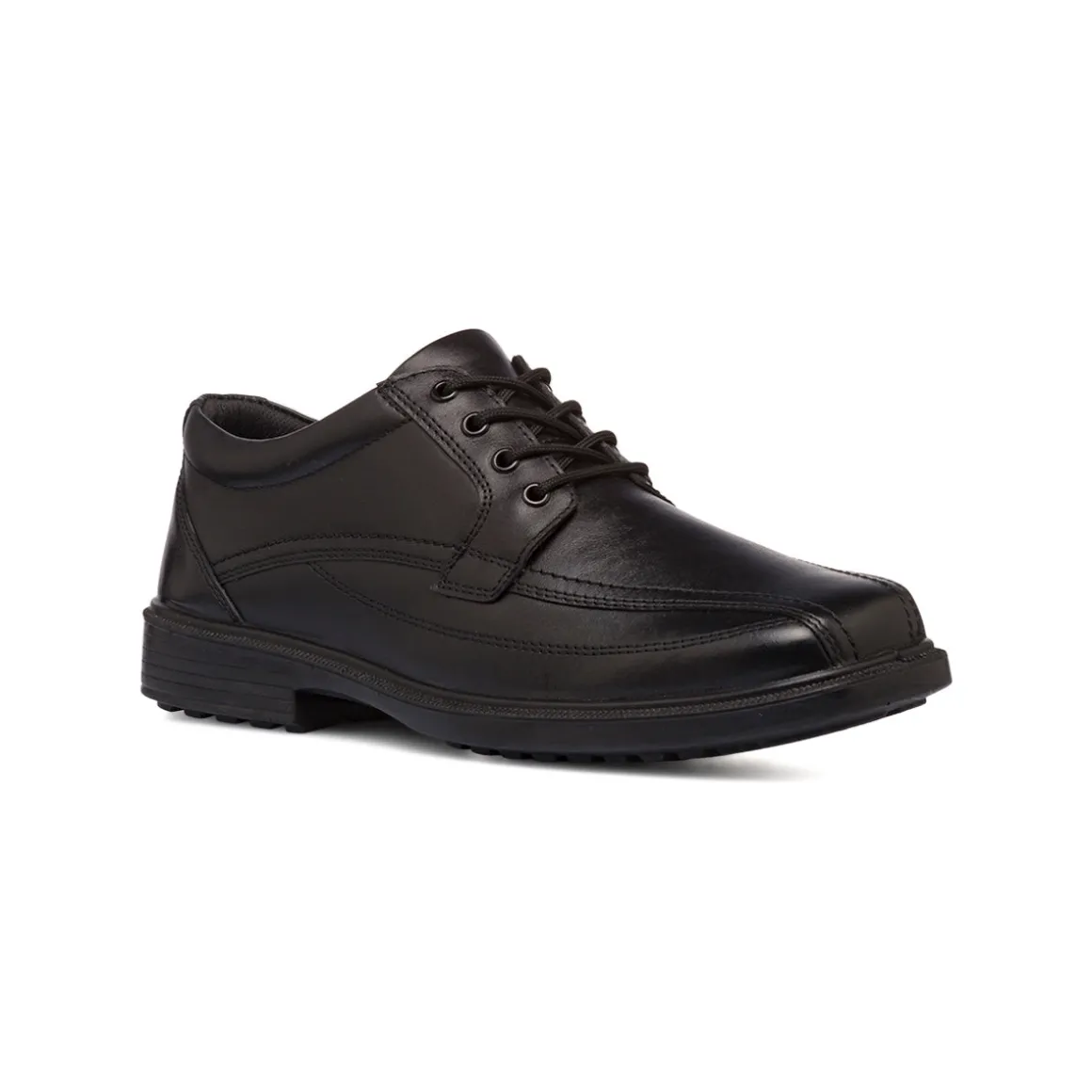 Stringate comfort derby da uomo nere P Soft in pelle con soletta in memory foam