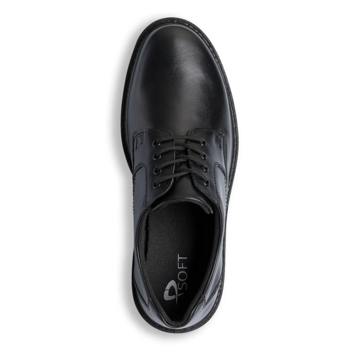Stringate comfort nere da uomo in pelle P Soft