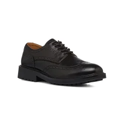 Stringate derby da uomo nere con dettagli brogue Riflessi Urbani
