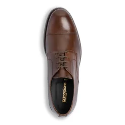 Stringate derby eleganti da uomo marrone in pelle Primopiano