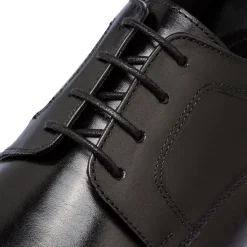 Stringate derby eleganti da uomo nere in pelle La Cuoieria