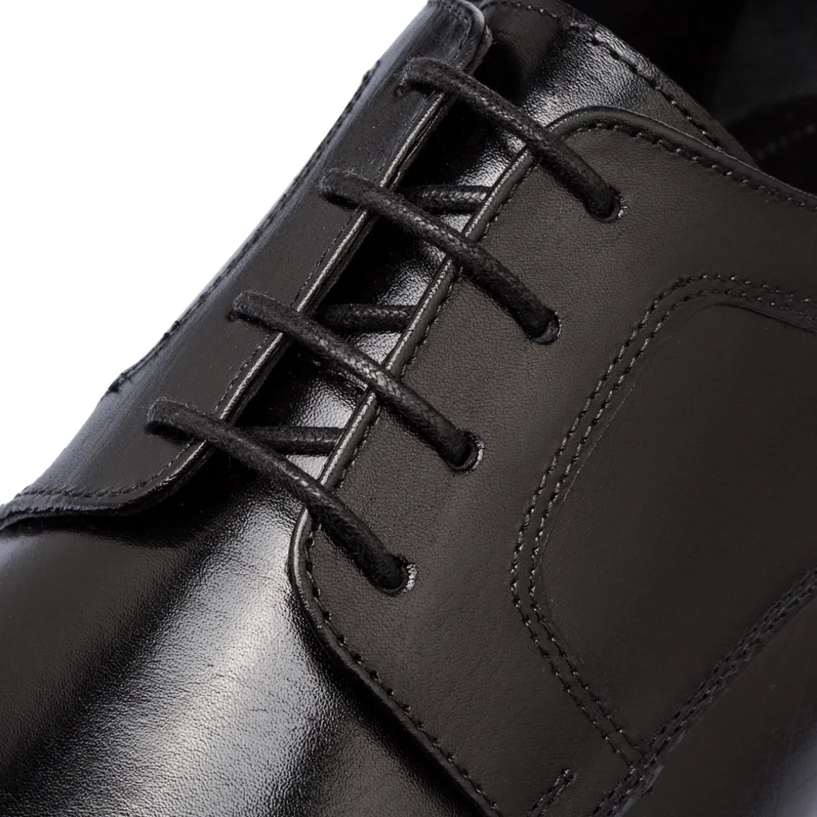 Stringate derby eleganti da uomo nere in pelle La Cuoieria