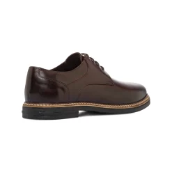 Stringate derby marroni in Pelle da Uomo con Memory La Cuoieria
