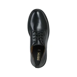 Stringate derby nere da Donna Geox Spherica con suola traspirante