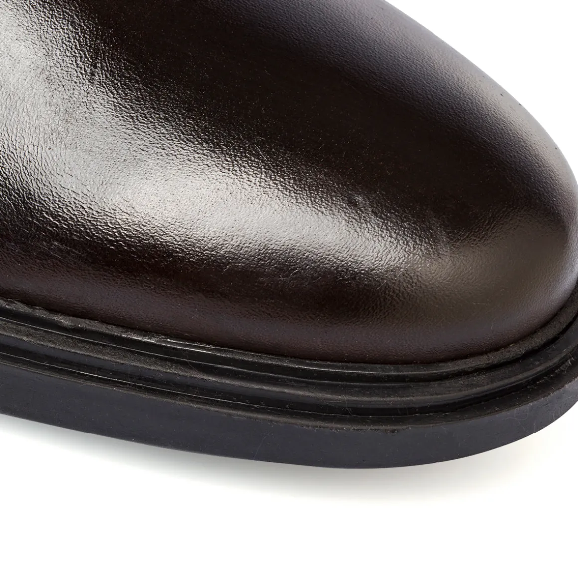 Stringate eleganti derby marrone scuro in pelle da uomo Primopiano