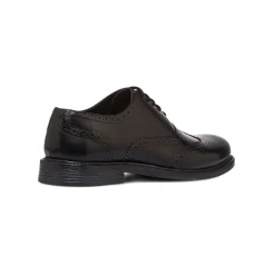 Stringate eleganti derby con dettagli brogue da uomo nere in pelle La Cuoieria