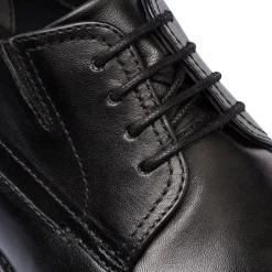 Stringate eleganti derby da uomo neri in pelle La Cuoieria