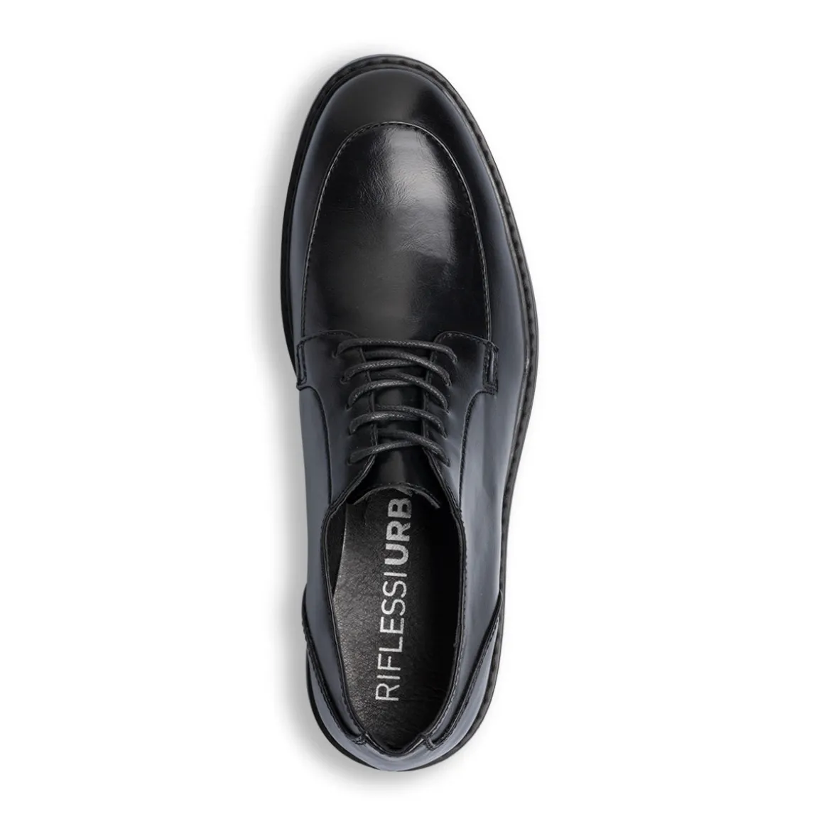 Stringate eleganti nere da uomo con allacciatura Derby Riflessi Urbani