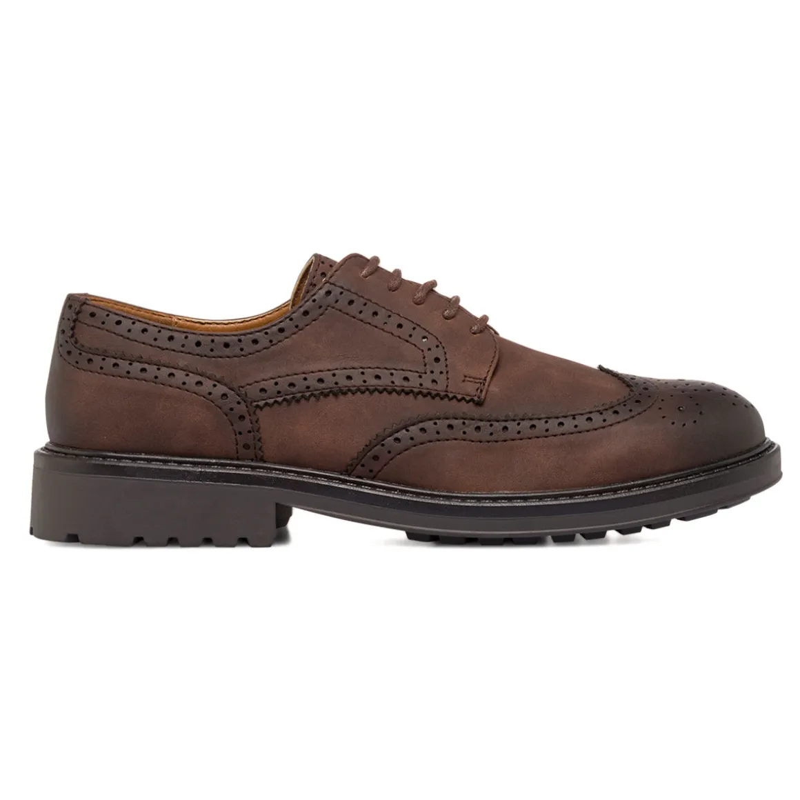 Stringate marroni da Uomo con dettagli Brogue Riflessi Urbani