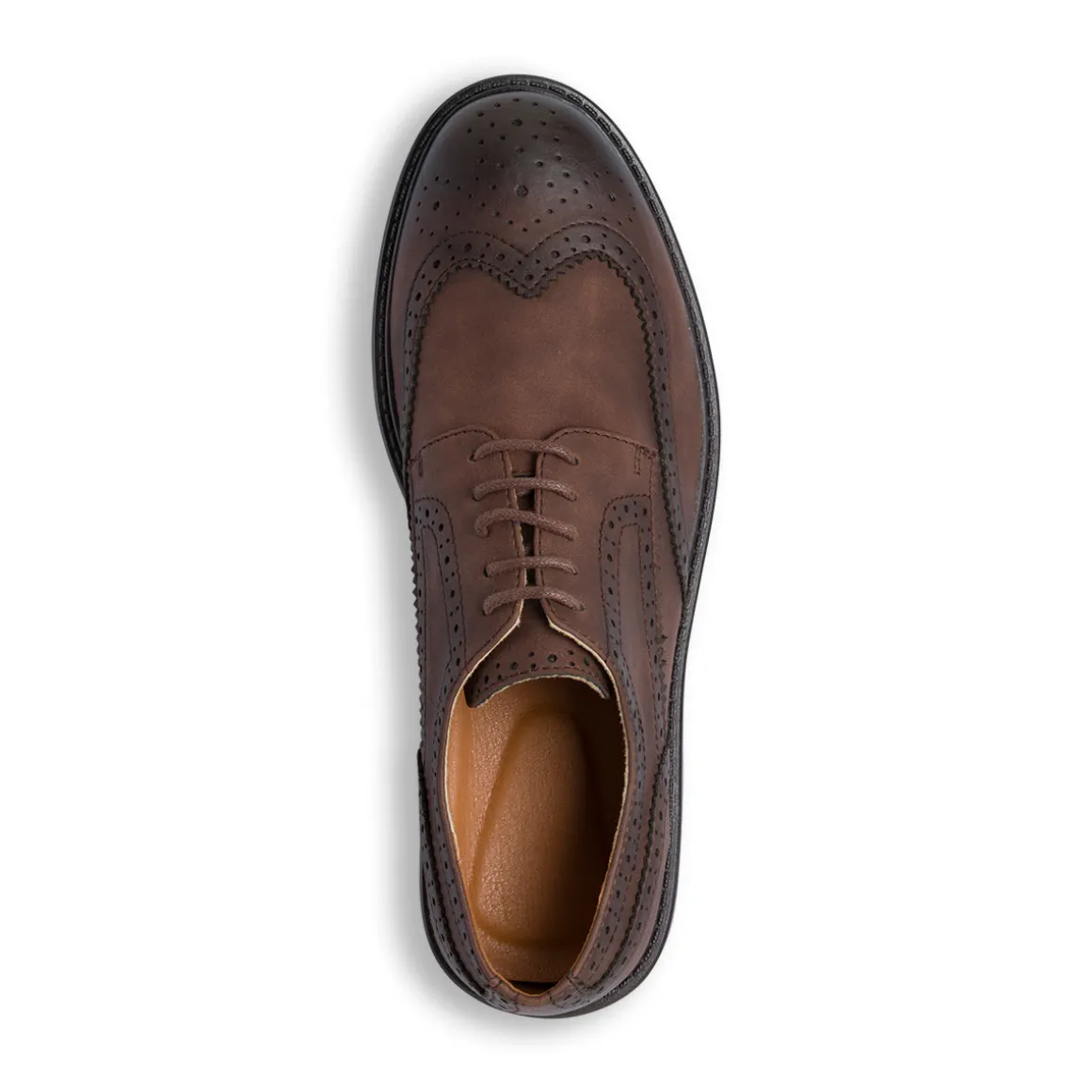 Stringate marroni da Uomo con dettagli Brogue Riflessi Urbani