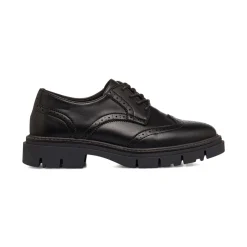 Stringate nere da donna con dettagli brogue e allacciatura derby Swish Jeans
