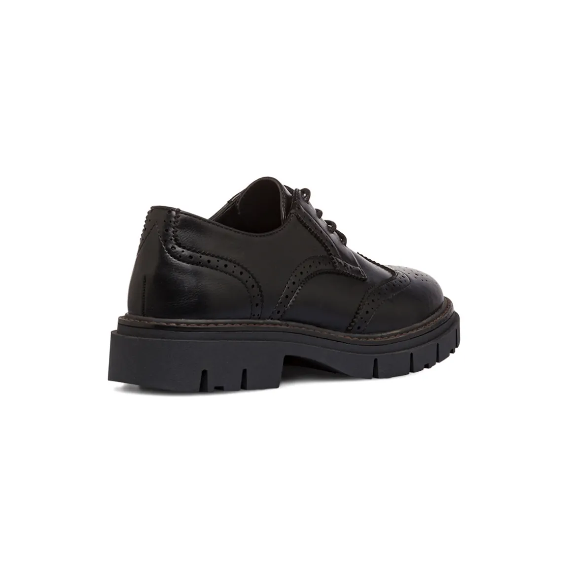 Stringate nere da donna con dettagli brogue e allacciatura derby Swish Jeans