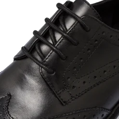 Stringate nere da donna con dettagli brogue e allacciatura derby Swish Jeans