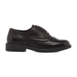 Stringate nere da donna con dettagli brogue e allacciatura oxford Swish Jeans