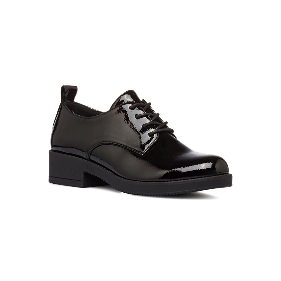 Stringate nere da donna effetto lucido e allacciatura derby Lora Ferres