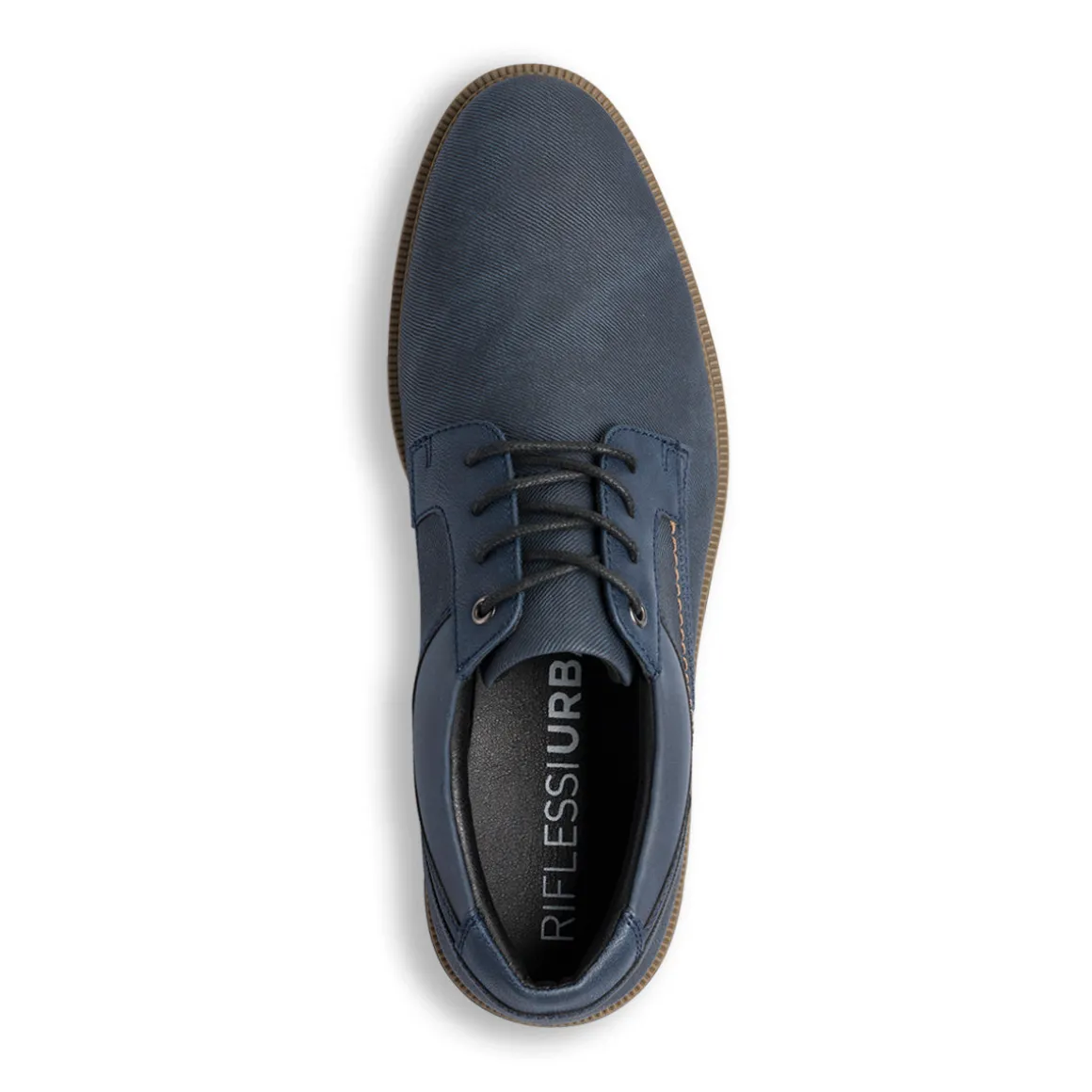 Stringate oxford casual blu da uomo Riflessi Urbani