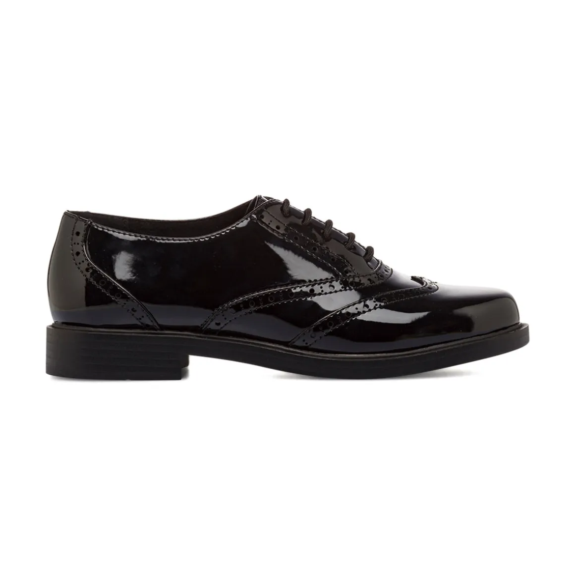 Stringate Oxford nere da Donna effetto vernice Lora Ferres