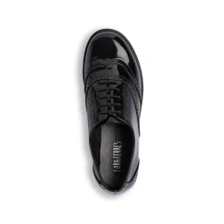 Stringate Oxford nere da Donna effetto vernice Lora Ferres